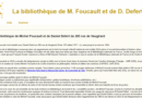 Inventaire de la bibliothèque de Michel Foucault et Daniel Defert